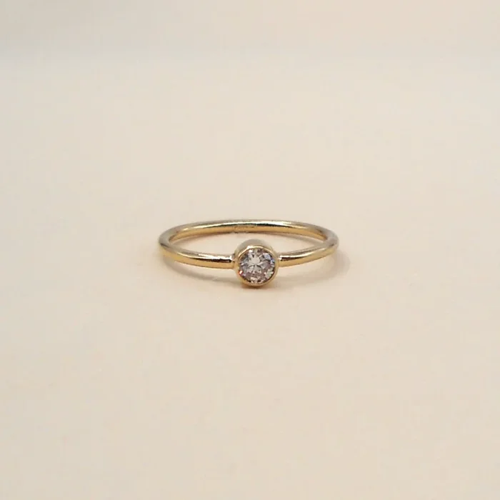 XL Gold Filled CZ Stacking Ring