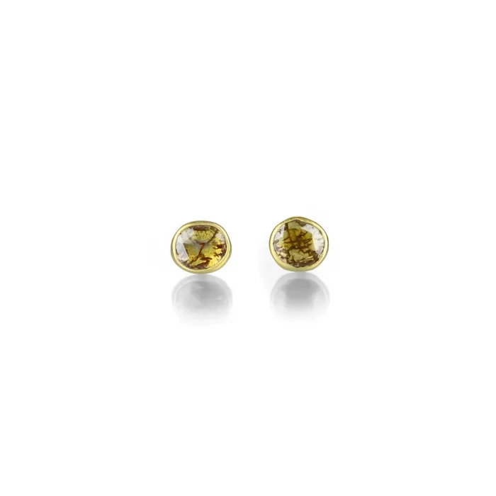 Yellow Diamond Slab Studs