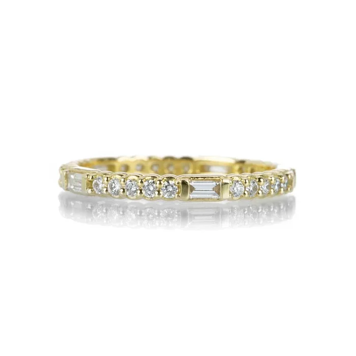 Yellow Gold Baguette Pinpoint Ring