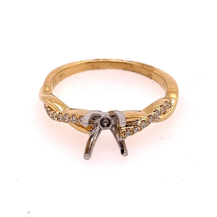Yellow Gold Diamond Semi-Mount
