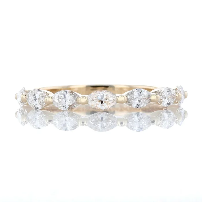 Yellow Gold Marquise Diamond Floating Band