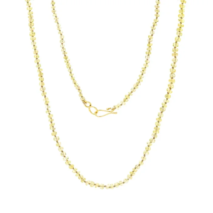 Yellow Sapphire Beaded Necklace