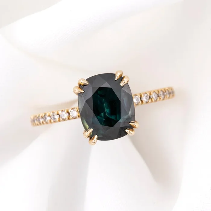 【一点物】サブリナリング ・3.39ct・非加熱クイーンズランド産サファイア・K14YG