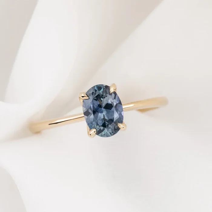 【一点物】サラリング ・1.21ct・加熱モンタナ産ブルーサファイア・K14YG
