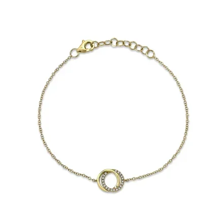 You + Me Diamond Bracelet in 14K Yellow Gold (.07ctw)