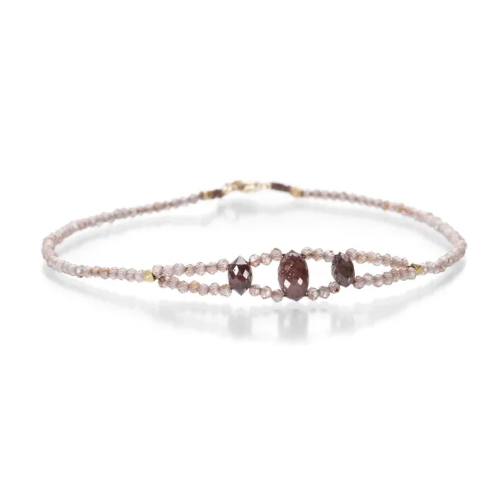 Zircon and Brown Diamond Bracelet